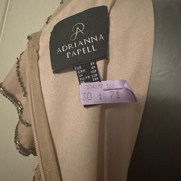 Adrianna Papell Beaded Gown Size 6P - Picture 2 of 5